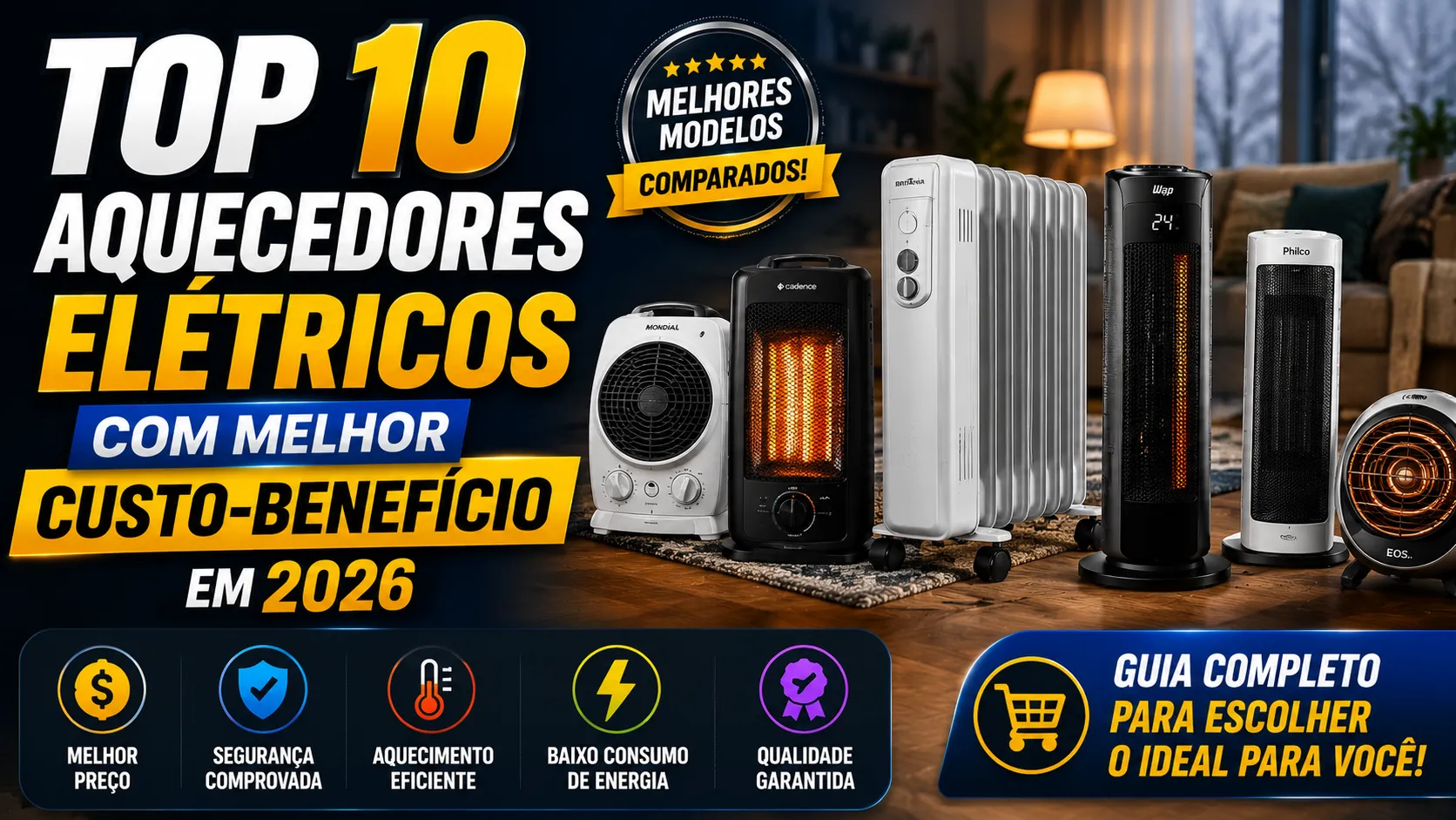 Top 10 Aquecedores Elétricos com Melhor Custo-Benefício em 2026