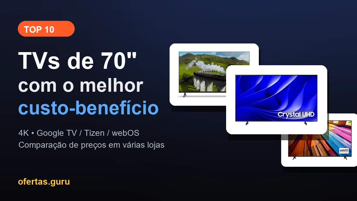 Top 8 TVs de 70 Polegadas com Melhor Custo-Benefício em 2026